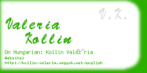 valeria kollin business card